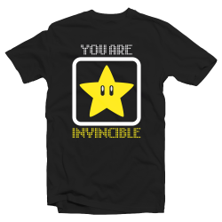 T-shirt "You are Invincible" Parodie Super Mario
